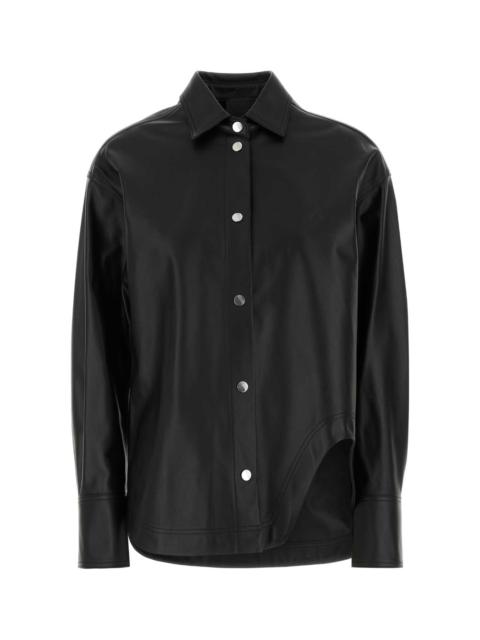 THE ATTICO The Attico Women Black Leather Eliza Shirt
