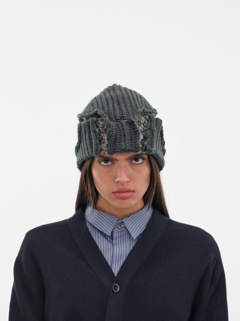 CHRISTOPHER ESBER Gray Deconstructed Sequin Beanie