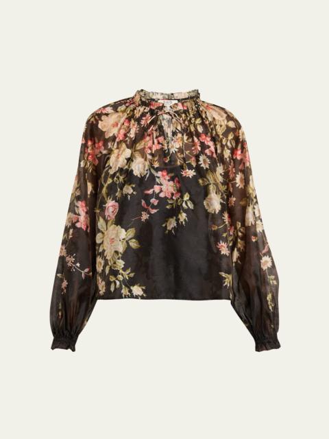 Sea Jolie Floral Long-Sleeve Blouse