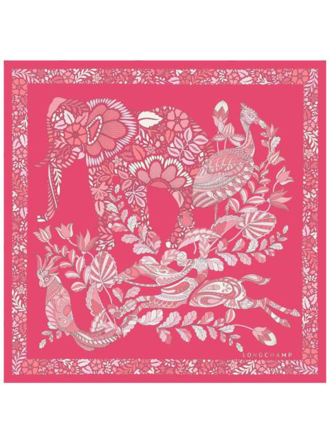 Longchamp Forêt Longchamp Silk scarf 50 Pink - OTHER