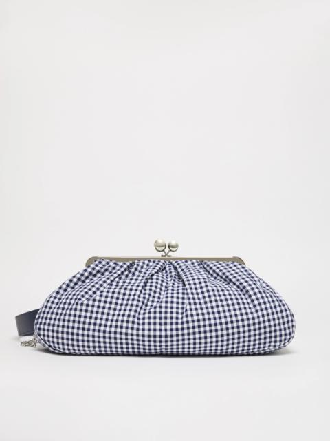 WEEKEND Max Mara Large gingham cotton Pasticcino Bag - ULTRAMARINE