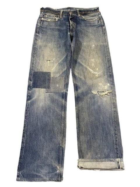 Other Designers Japanese Brand - Vintage Japan Full Count Selvedge Blue Wash Distress Jeans