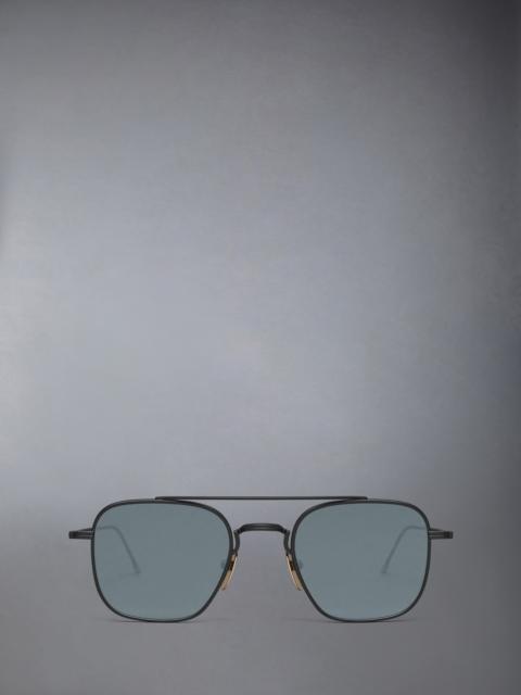 Thom Browne TITANIUM SQUARED AVIATOR SUNGLASSES