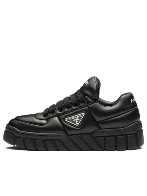 (WMNS) PRADA Padded Nappa Leather Sneakers 'Black' 1E136N_2DL8_F0002_F_B030