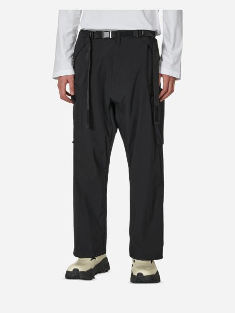 Nylon Stretch Cargo Trousers Black