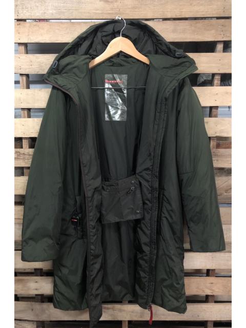 Prada Prada Lightweight Nylon Padded Hooded Long Jacket