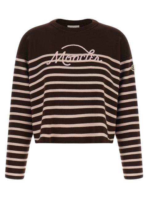 Moncler Moncler Women Striped Sweater With Embroidery