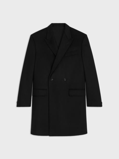 CELINE DOUBLE-BREASTED COAT IN WOOL CLOTH