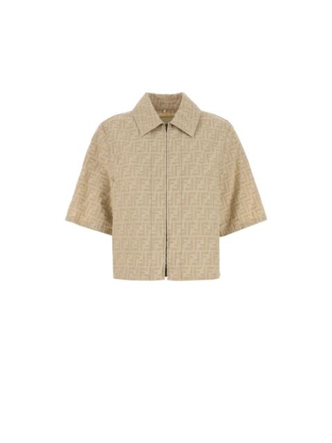 FENDI FENDI Embroidered Denim Shirt New & Authentic (Women's size: