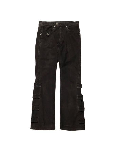 MORGAN HOMME FLARE ANKLE BUTTON UP TROUSER PANTS