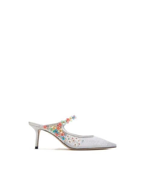 JIMMY CHOO Bing floral appliqué mules
