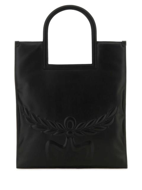 MCM Mcm Women Black Nappa Leather Aren Shopping Bag