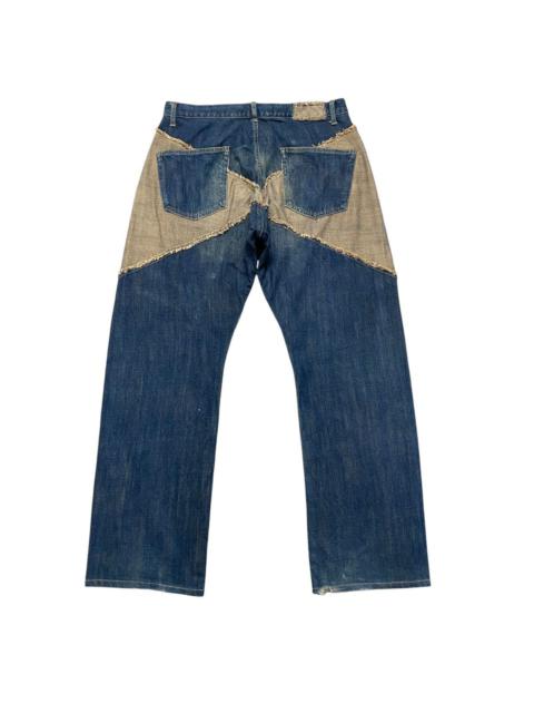 Japanese Brand WESTBORNE Denim Hybrid Patchwork Baggy Jeans