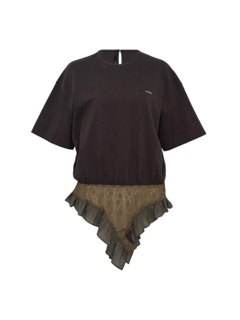 pushBUTTON Dark Gray Ruffle Panty Top