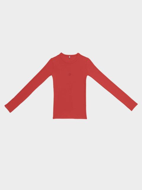 BASERANGE Heart Long Sleeve Tee - Fine Organic Cotton Rib