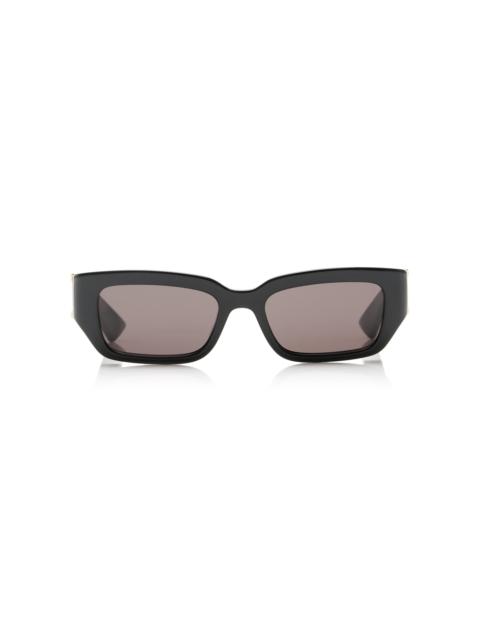 Bottega Veneta Rectangle-Frame Sunglasses black