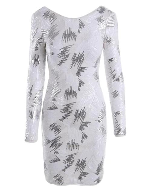 Other Designers Kamila Long Sleeve Sequin Dress