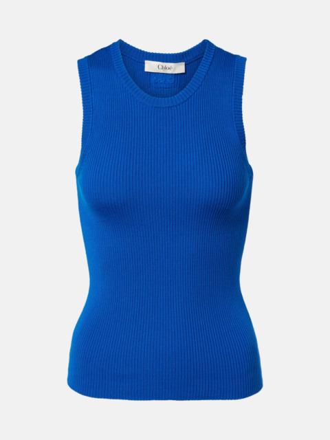 Chloé Ribbed-knit wool tank top