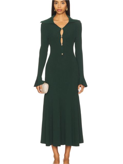 self-portrait Keyhole Knit Midi Dress
