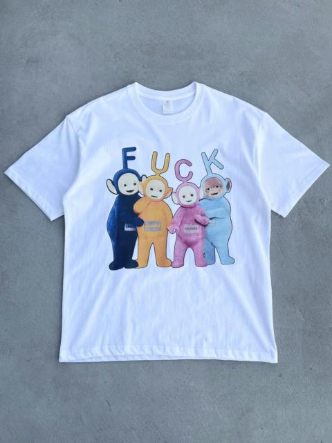 Humor - STEAL! 2000s Teletubbies FUCK Family Characters Tee (L)