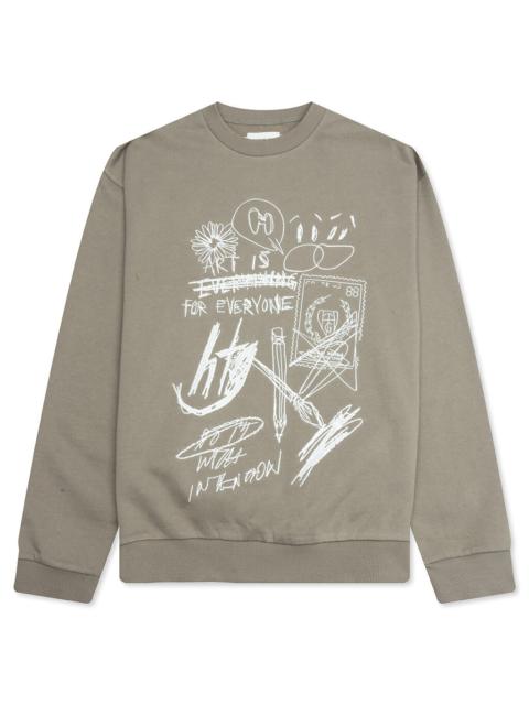 HONOR THE GIFT QUICK SKETCH CREWNECK - TAUPE