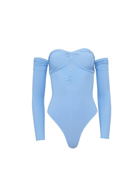 Fleur du Mal Jersey Ruched Bodysuit