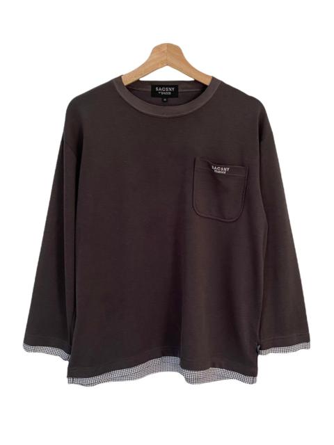 Other Designers Ys (Yamamoto) - VINTAGE SACSNY Y’SACCS SINGLE POCKET LONGSLEEVE TEE