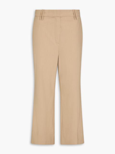 GANNI Cropped woven straight-leg pants