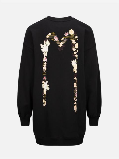 EVISU BROCADE AND FLORAL-PATTERN DAICOCK TUNIC