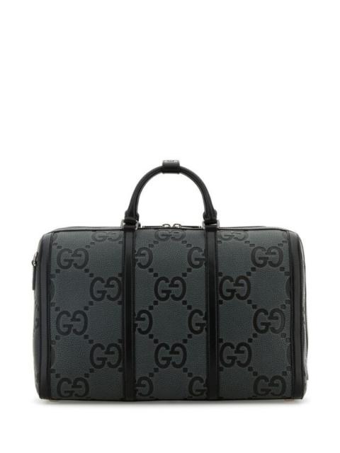 Gucci Men Jumbo Gg Leather Travel Bag