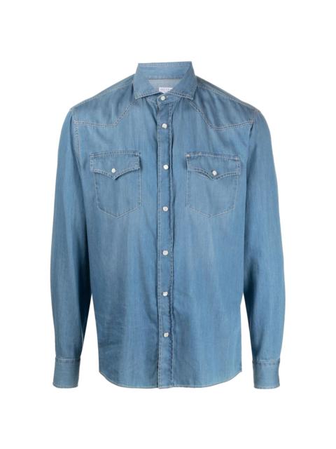 Brunello Cucinelli LONG-SLEEVED DENIM SHIRT