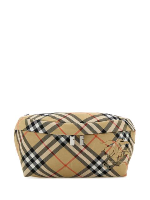 Burberry Embroidered fabric Check belt bag