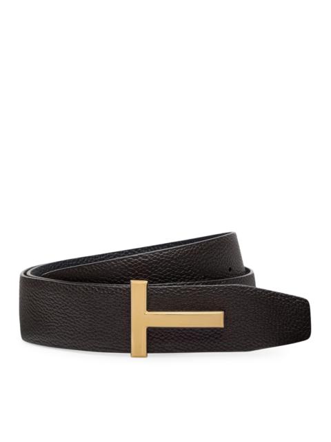 TOM FORD RIDGE T REVERSIBLE BELT IN HAMMERED LEATHER