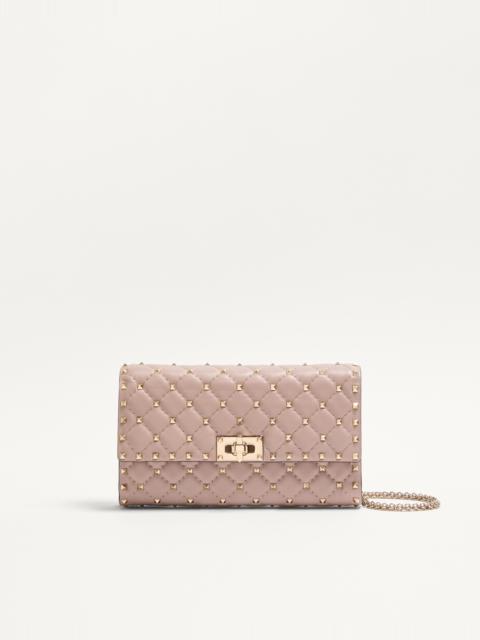 Valentino ROCKSTUD SPIKE NAPPA LEATHER CROSSBODY CLUTCH BAG