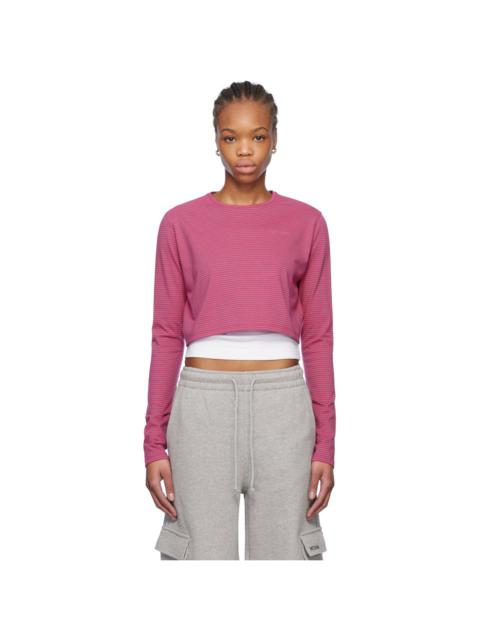 We11done Pink Striped Cropped T-shirt