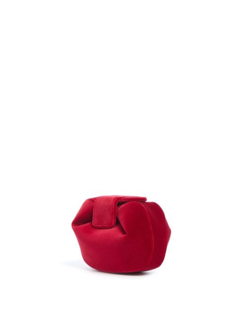 GABRIELA HEARST Soft Demi Clutch in Scarlet Red Cotton Velvet