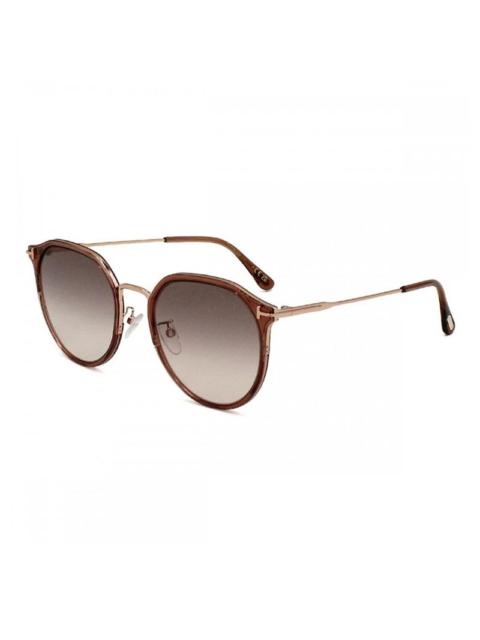 TOM FORD Tom Ford Brown Gradient Round Ladies Sunglasses FT0897-K 48F 55