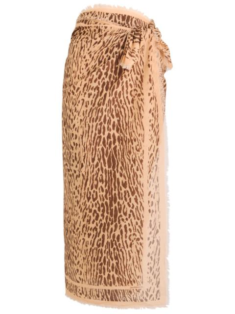 Zimmermann Zimmermann Printed Cotton Pareo Skirt