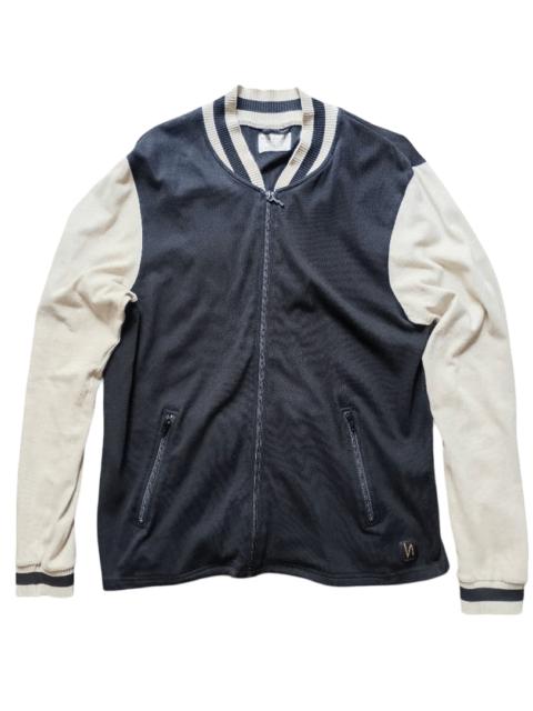Nudie Jeans Nudie Jeans Sture Jersey Bomber Jacket Black Cream Varsity