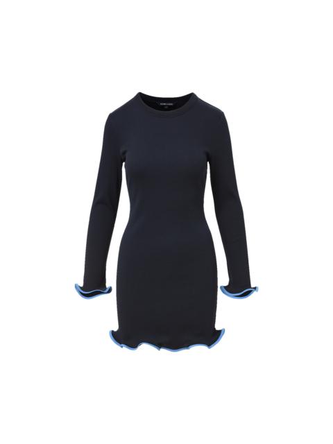 VERONICA BEARD BARANOVA RUFFLE-TRIM MINI DRESS