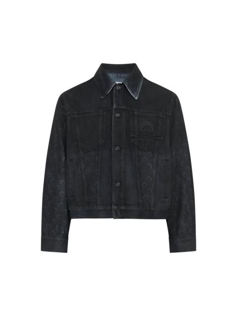Marine Serre Marine Serre Moon Waxed Denim Jacket 'Black'