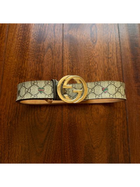 GUCCI Gucci Monogram Print Leather Belt