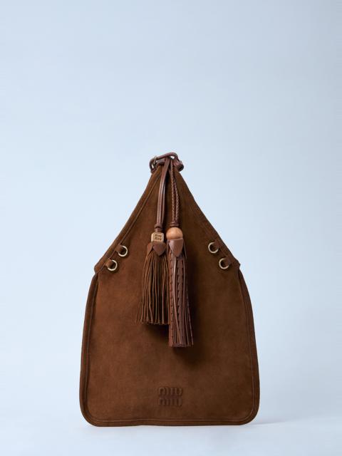 Miu Miu Suede Handbag With Tassels
