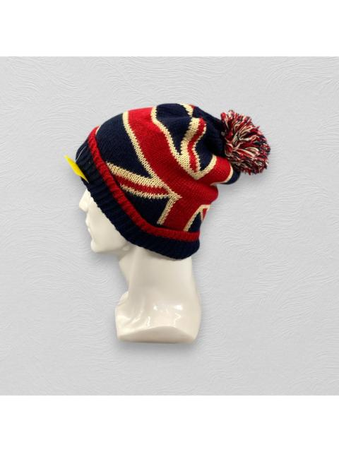 Other Designers Japanese Brand - UK Flag Beanie Hats Pom Pom -BN963