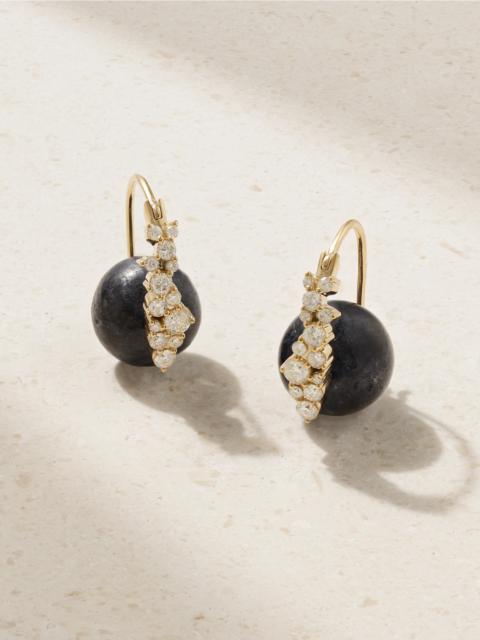 SYDNEY EVAN Cocktail 14-karat Gold, Sapphire And Diamond Earrings