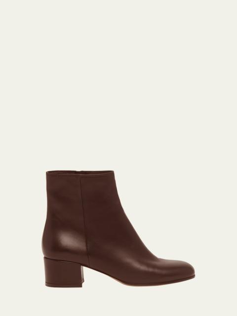 Gianvito Rossi Leather Zip Ankle Booties