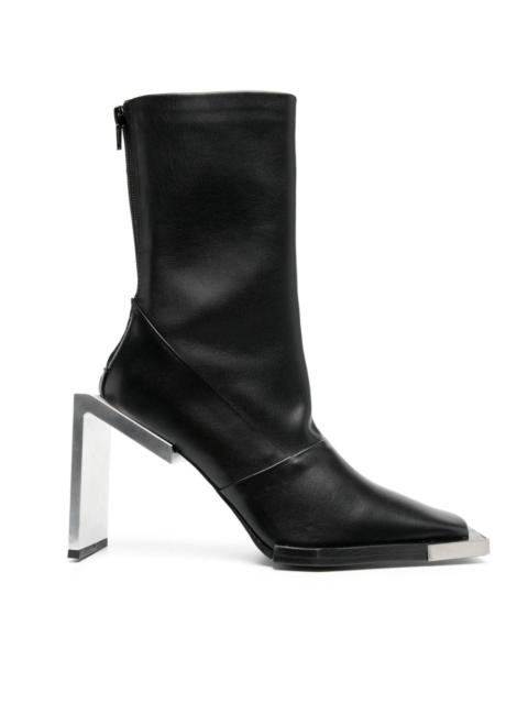 HELIOT EMIL™ HELIOT EMIL 105mm Square-toe Leather Boots In Black