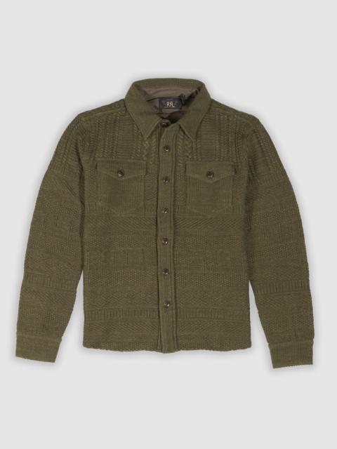 RRL by Ralph Lauren Double RL Knitted Cotton/Wool Overshirt