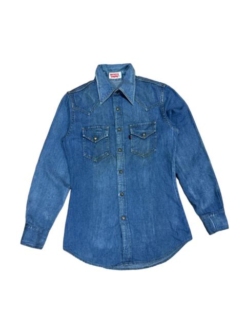 Other Designers VINTAGE 1970s LEVIS BLACK TAG BUTTON UP SHIRT