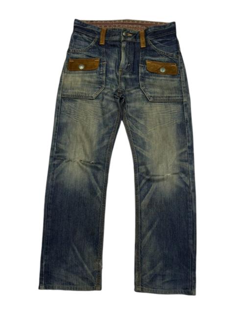 Other Designers EDWIN RUSTY BAGGY DISTRESSED DENIM JEANS